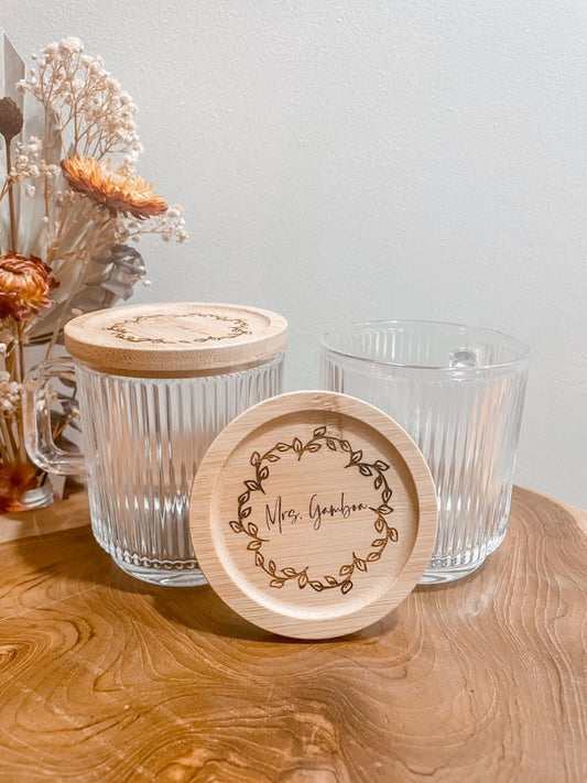 Custom Bamboo Lid Coffee Cup
